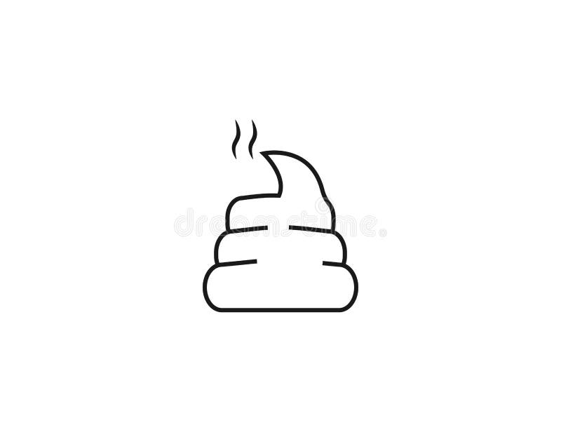 Poop, Outline Icon. Vector Illustration., Flat Stock Illustration ...