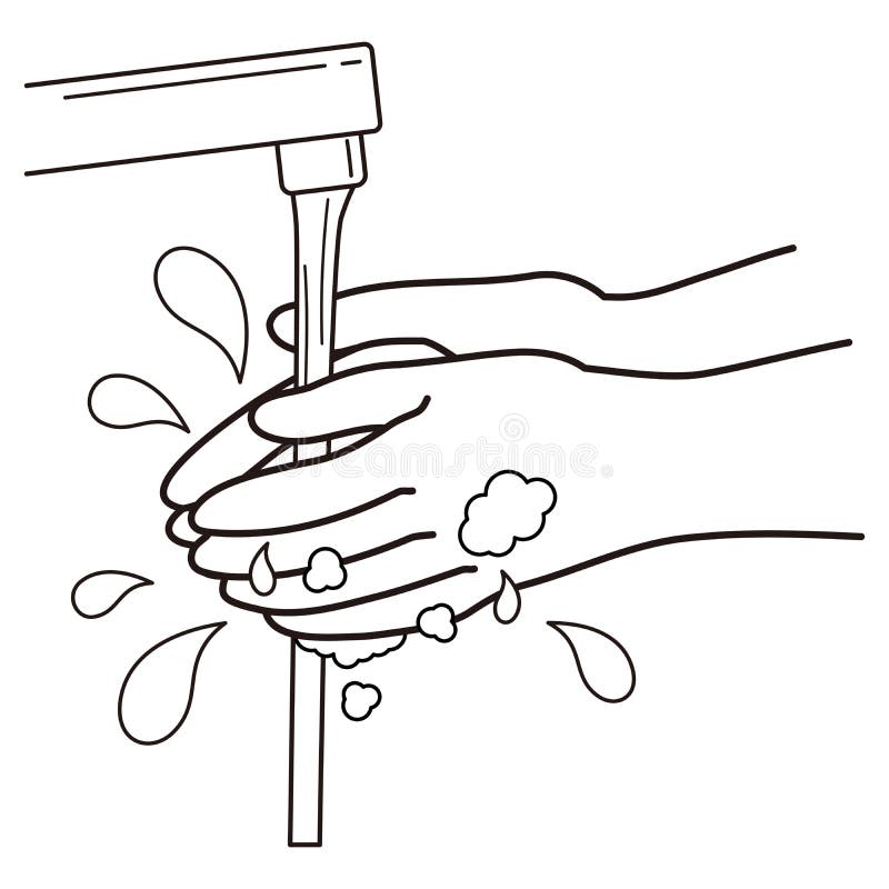 Vector Illustration Showing How To Properly Wash Your Hands To Prevent ...