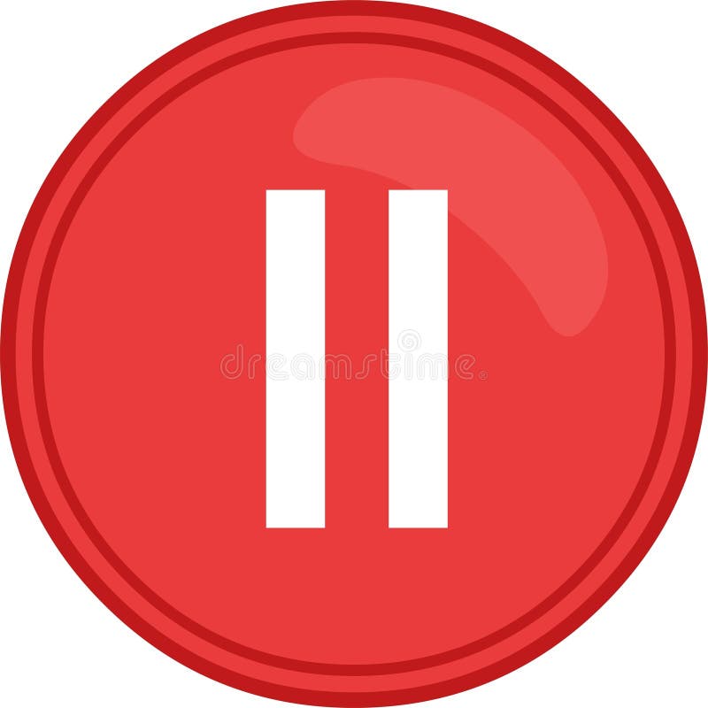 Pause button vector illustration vector illustration