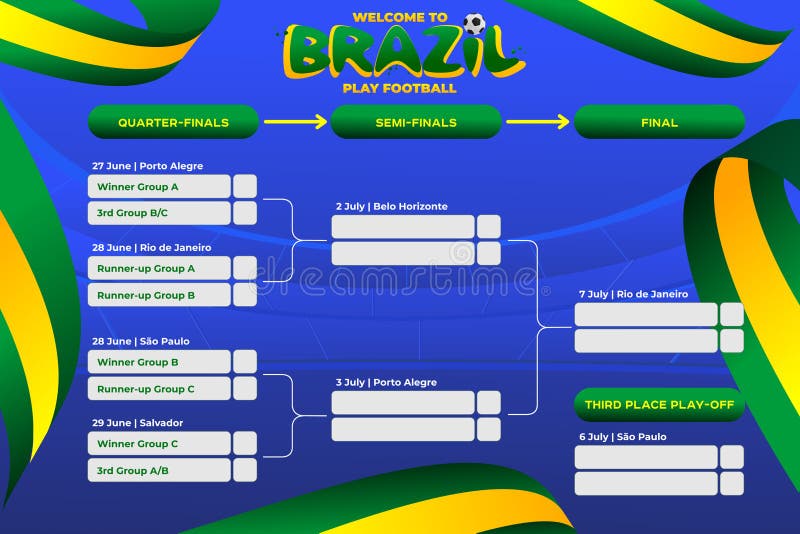 Free Vector  Flat football championship groups table template