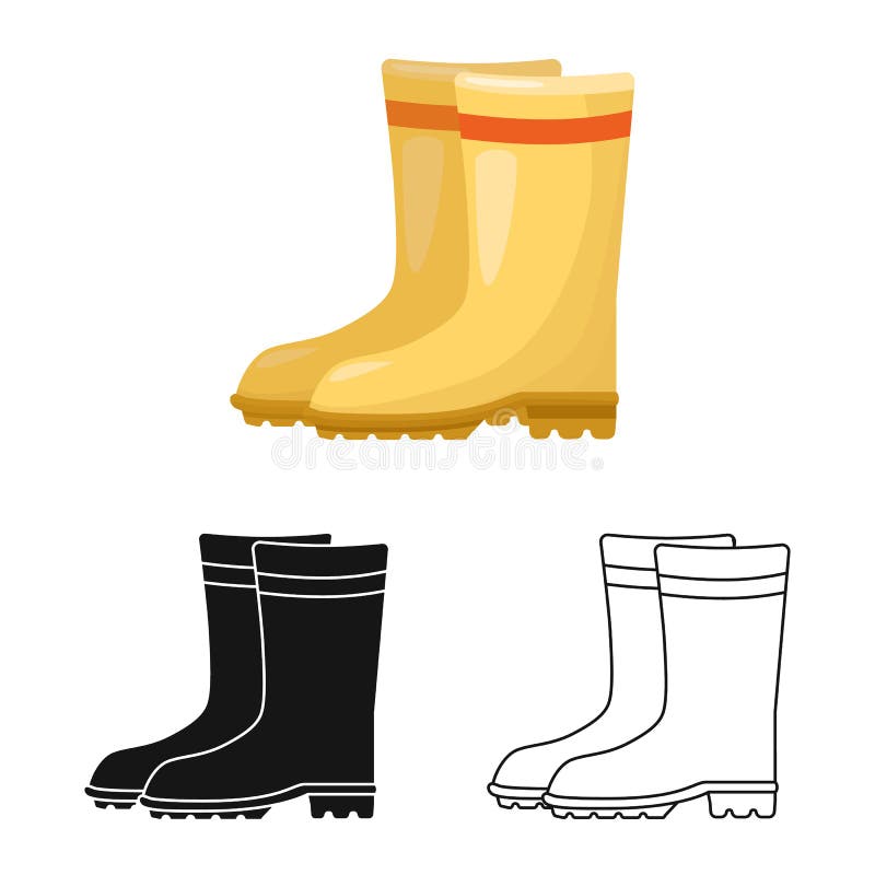 Vector Design of Rubber and Boot Symbol. Web Element of Rubber and ...