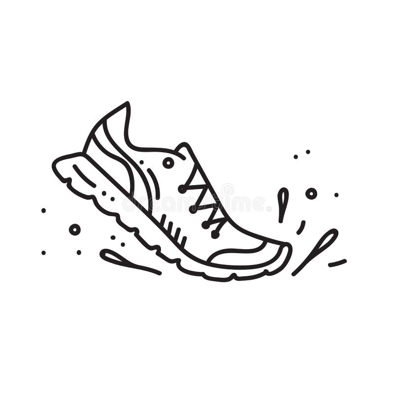 running shoes sketch