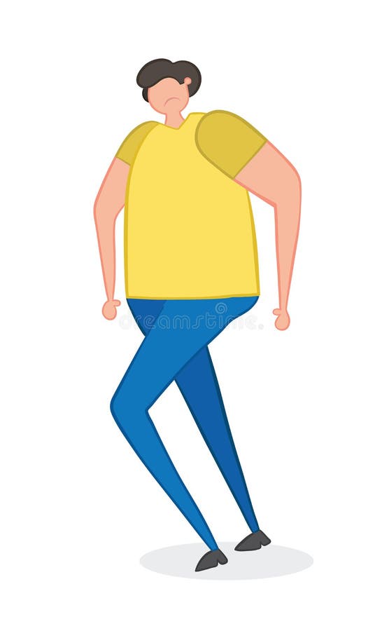 Sad Man Walking stock vector. Illustration of legs, frustrated - 33964228