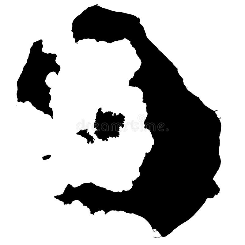 Vector Illustration of Santorini Island in