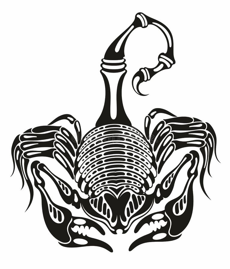 Scorpio Tattoo. Vector Illustration Stock Vector - Illustration of ...