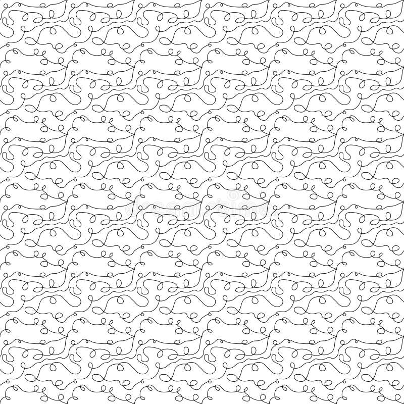 Vector illustration seamless texture background image contour lines interwoven in the form of loops on a white background vector illustration