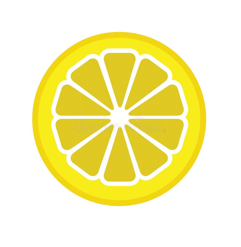 Vector illustration of the segment of the lemon