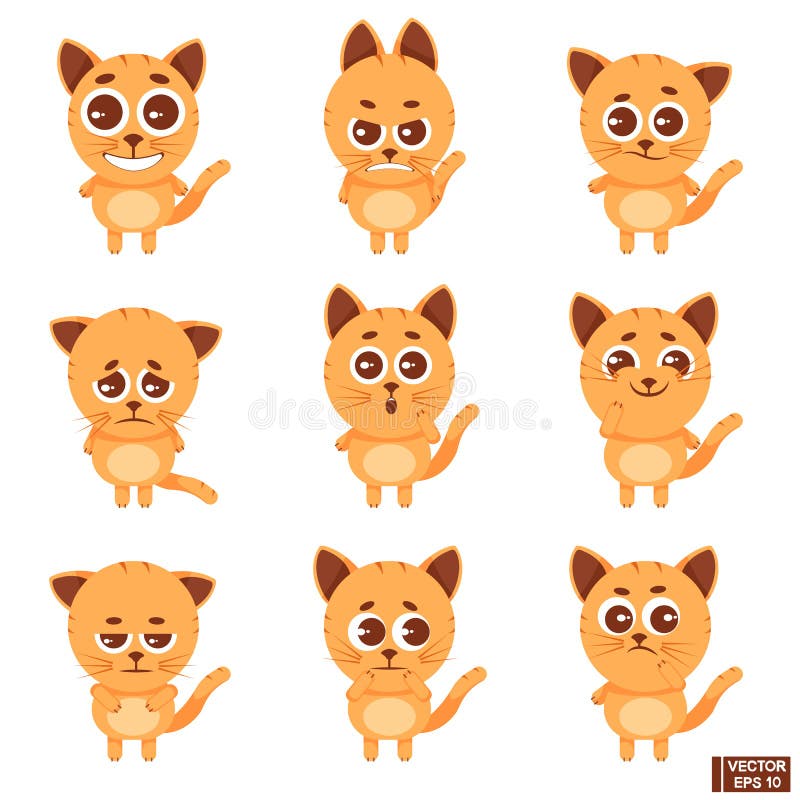 Emoji Excited Cat Stock Illustrations – 36 Emoji Excited Cat Stock ...