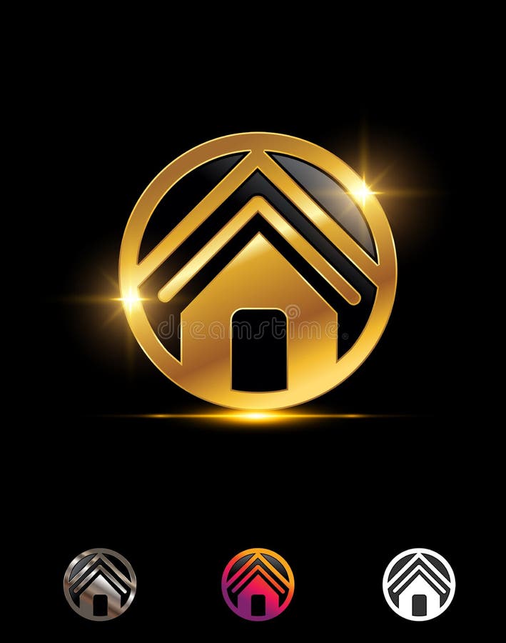 Golden eye symbol sign Royalty Free Vector Image