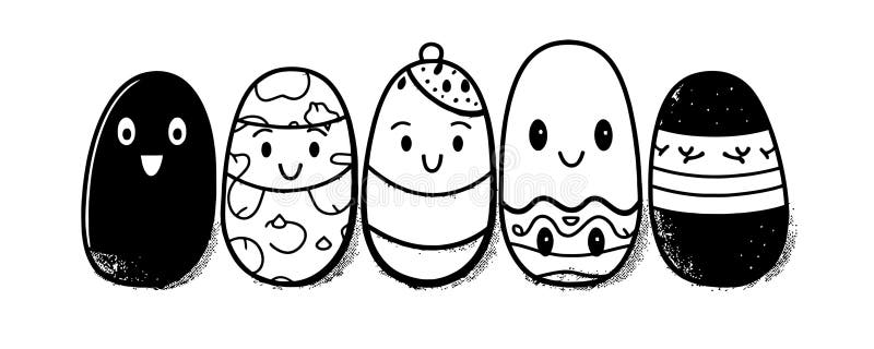 Vector Illustration, Set Illustration of Egg Character