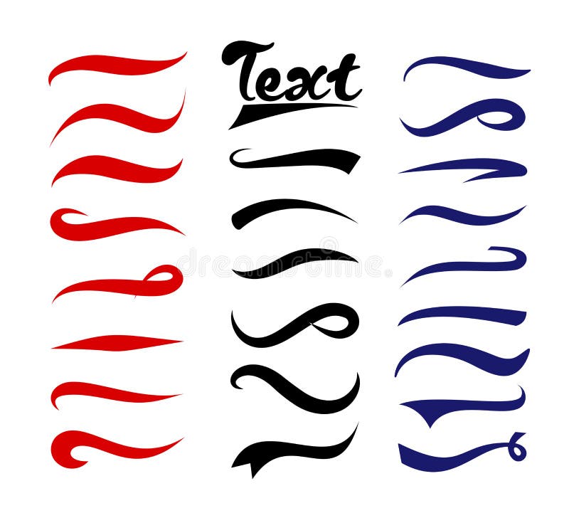 16 Swooshes Text Tails Swoosh Swirl Svg Swish Swash Swoosh 