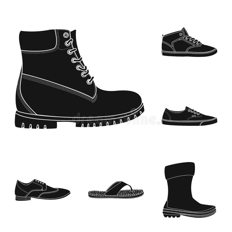 Vector Illustration of Shoe and Footwear Symbol. Collection of Shoe and ...