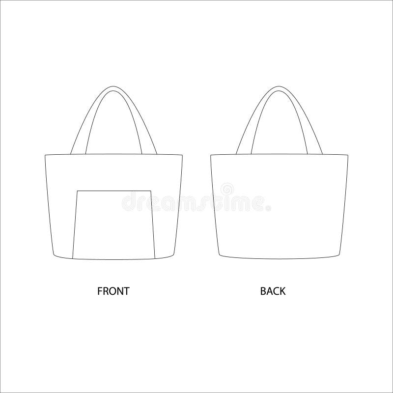 Vector Illustration of a Shopping Bag. Stock Vector - Illustration of ...