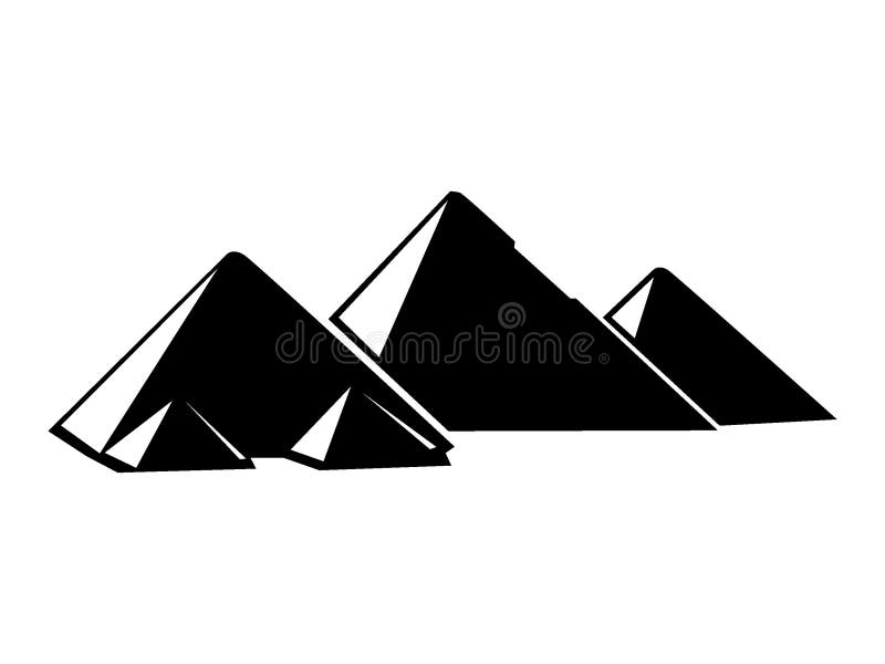 Silhouette Picture of Pyramids of Giza Stock Vector - Illustration of ...