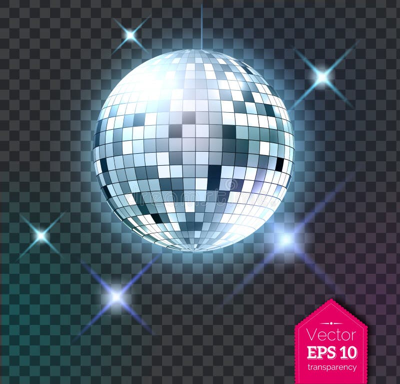 Silver Disco Ball with Lights Stock Vector Illustration of silver
