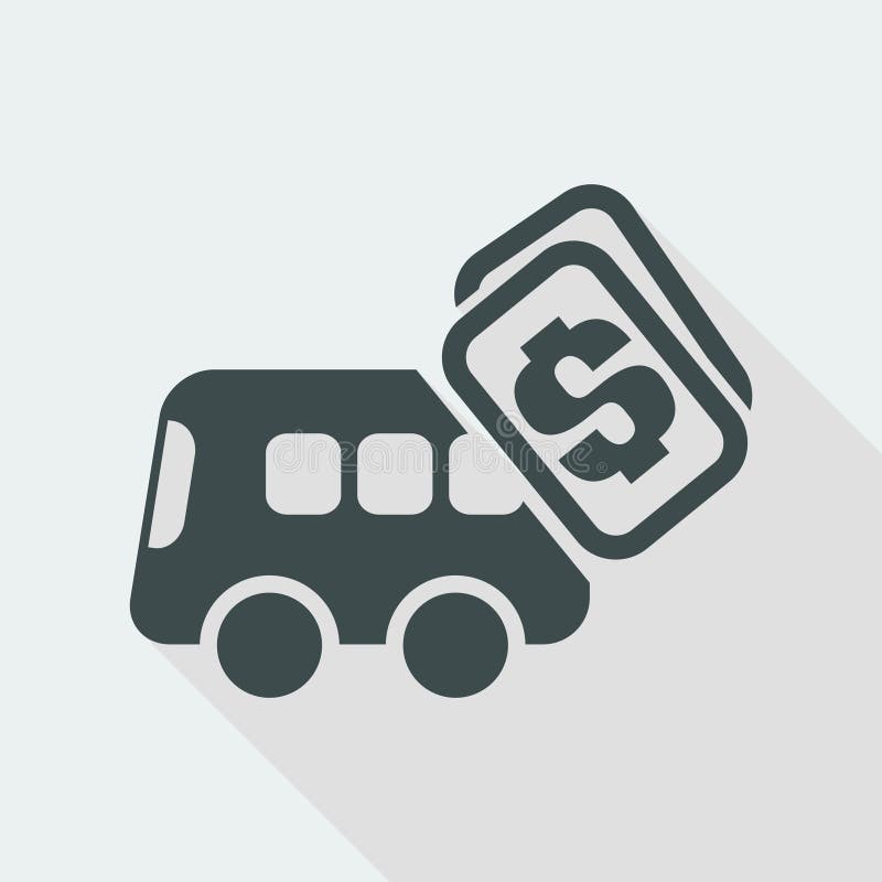 Vector illustration of single isolated bus pay icon royalty free illustration Vector illustration of single isolated bus pay icon royalty free illustration