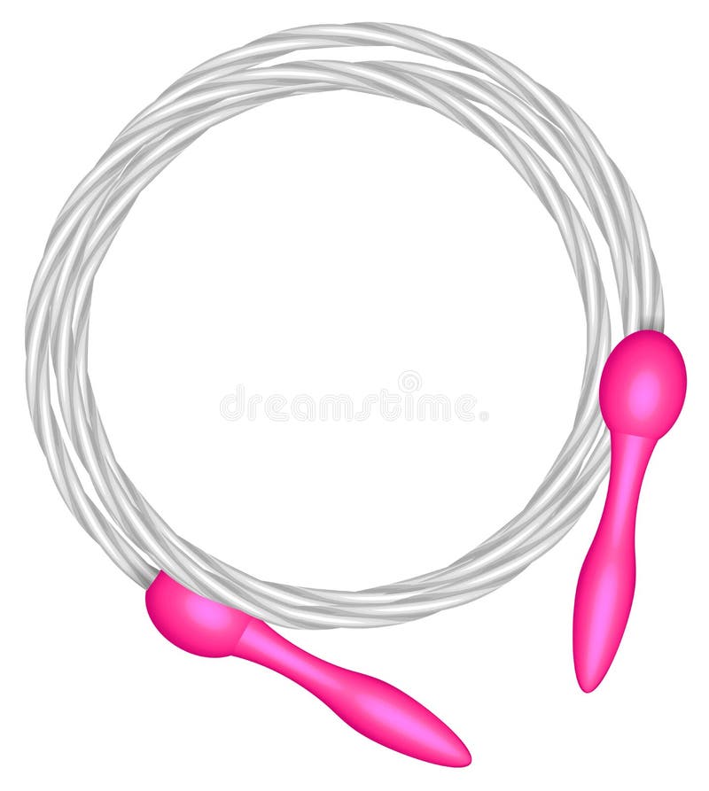 Skipping rope stock vector. Illustration of handle, white - 30057637