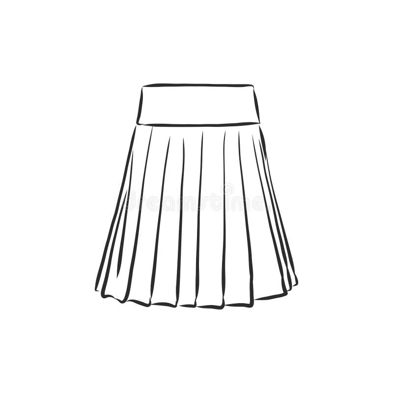 Pleated Skirts Stock Illustrations – 183 Pleated Skirts Stock ...