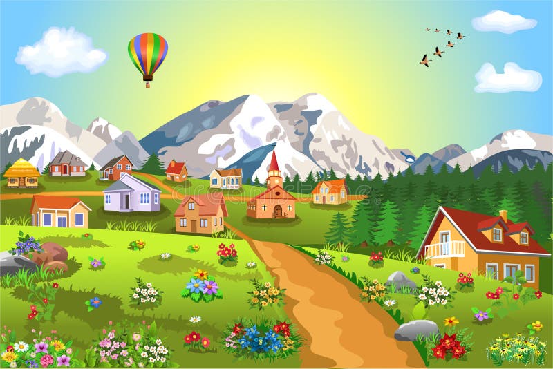 Download Path in the forest stock vector. Illustration of beauty ...