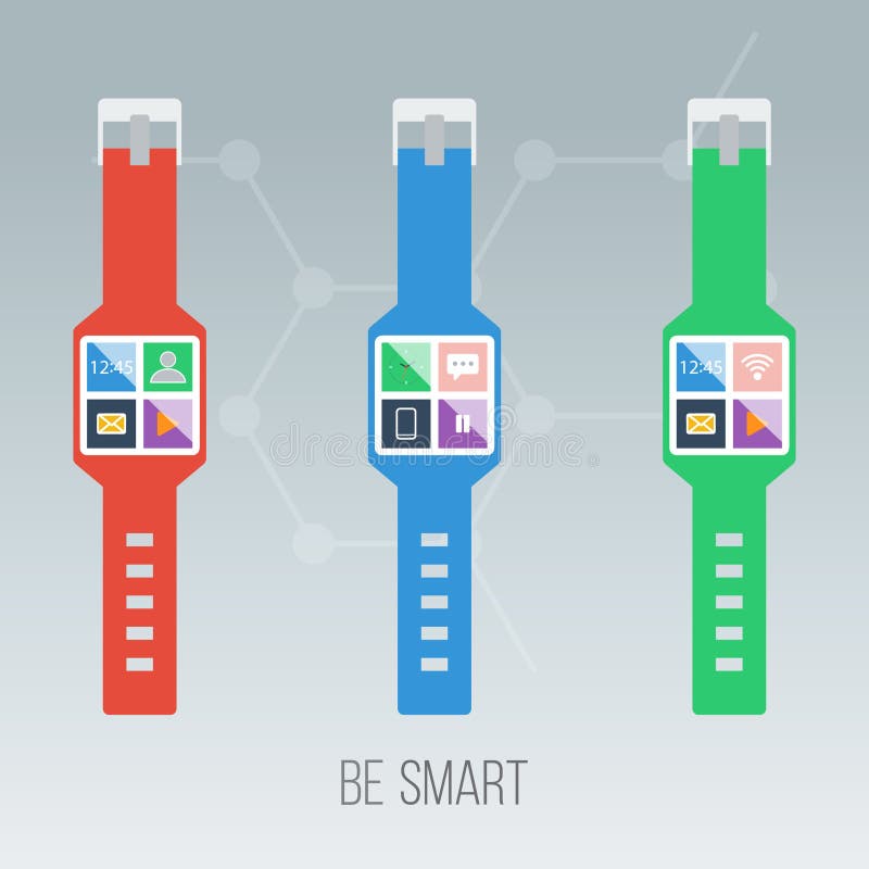 Smart Watches Hand Stock Illustrations 859 Smart Watches Hand Stock