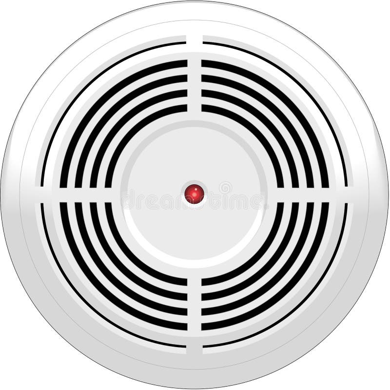 A vector illustration of a smoke detector alarm stock illustration.