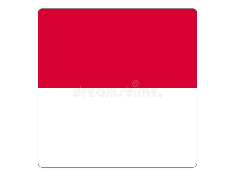 Square Flag of Indonesia stock vector. Illustration of ensign - 134274713