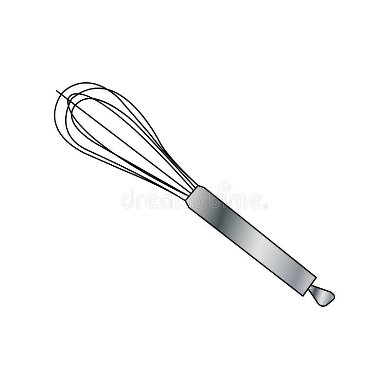 Whisk Vector Illustration Isolated on White Background Stock Vector Illustration of wire