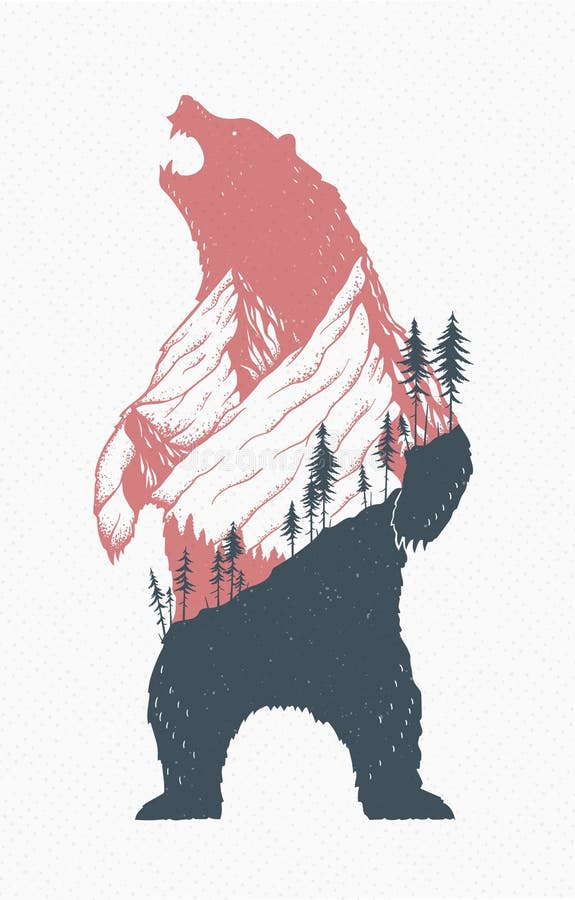 Standing bear Royalty Free Vector Image  VectorStock