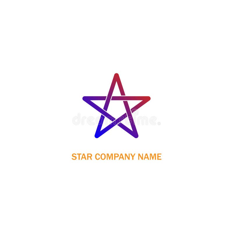 Star Logo Template Vector Illustration Abstract Five Sided Star