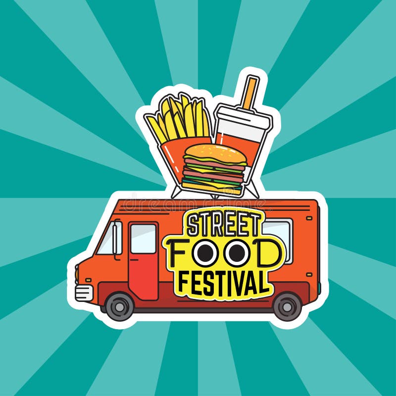 Vector Flat Street Food Festival Illustration Stock Vector ...