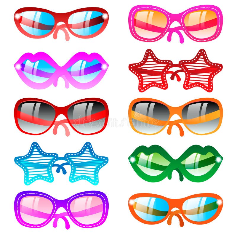 Sunglasses icon set stock vector. Illustration of cool 25125391