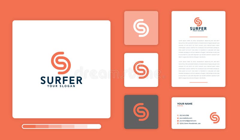 Vector Illustration Surfer Logo Design vector illustration