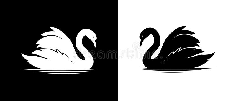 Swan Bird Clipart Silhouettes