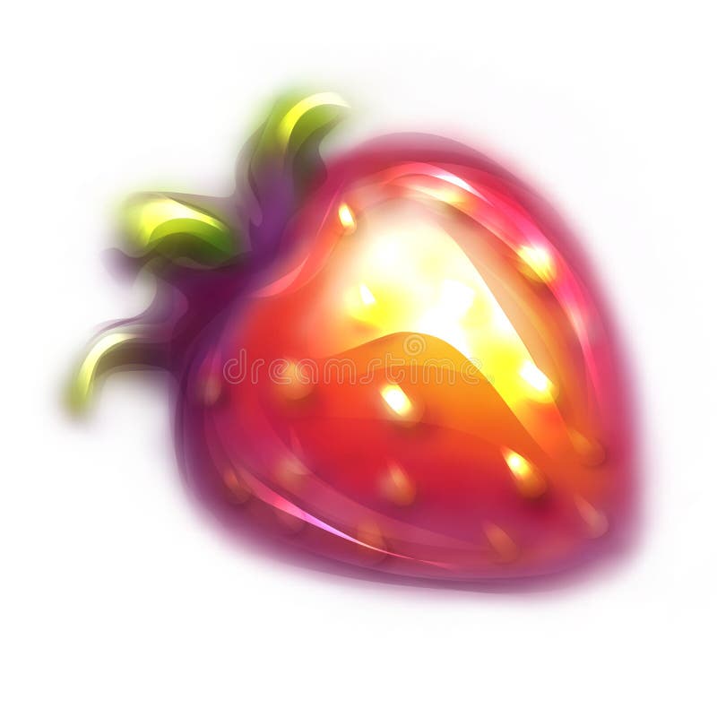 Vector illustration of sweet strawberry on white vector illustration
