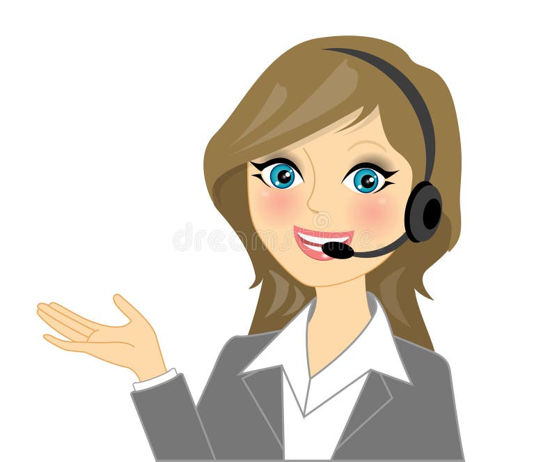 Vector telephone operator stock vector. Illustration of communication