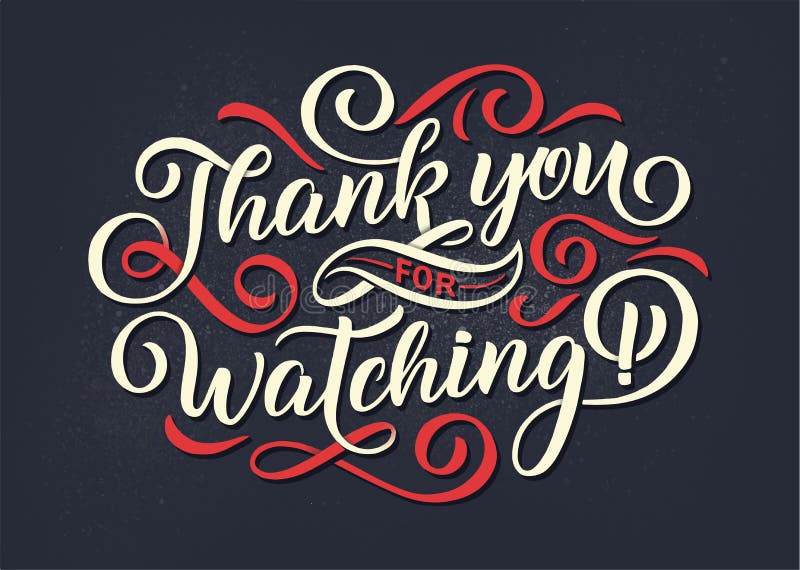 Thank You For Watching Cover Banner Template For Your Video Blog Article Presentation Trendy Background With Text Stock Illustration Illustration Of Black Graphic