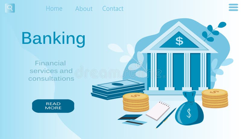 Vector Illustration on the Theme of Banking and Finance. Banner for the  Site Stock Vector - Illustration of graphic, internet: 212587819