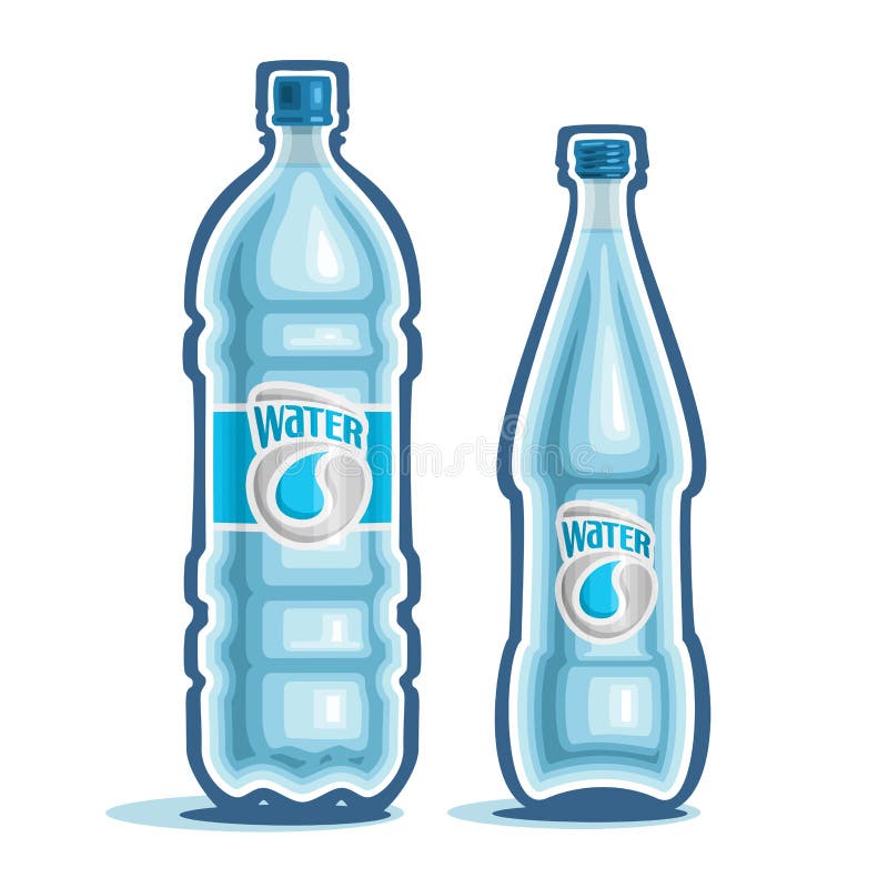 Vector Illustration on the Theme of the Logo for Bottled Water Stock