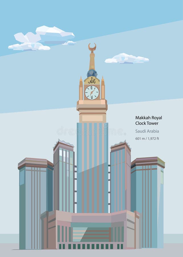 Makkah Royal Clock Tower - Vector Illustration