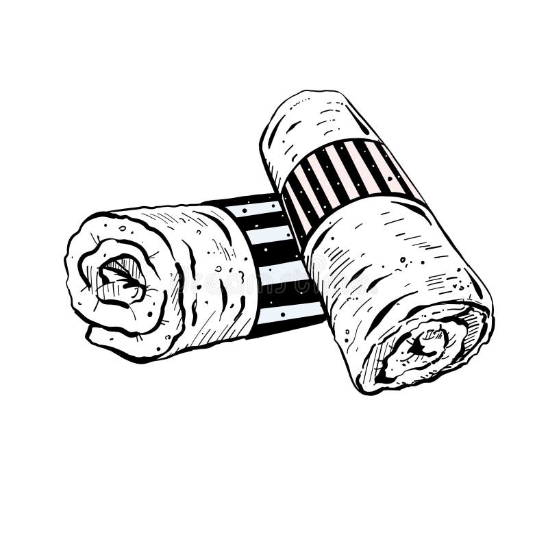 Black and white towels Royalty Free Vector Image