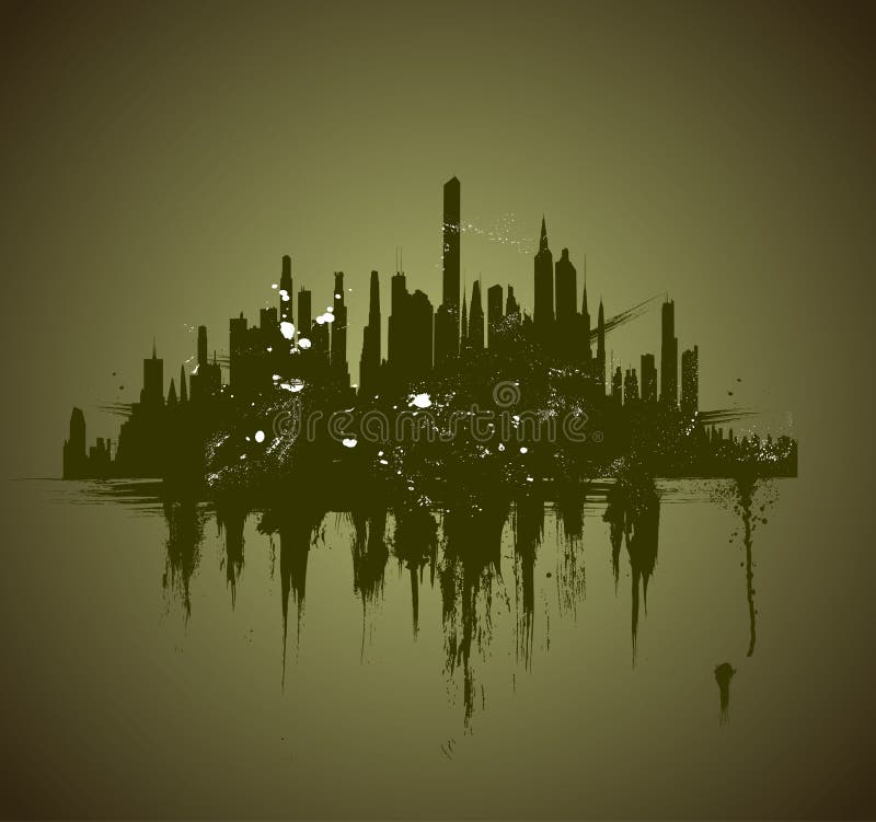 Vector illustration of urban skylines