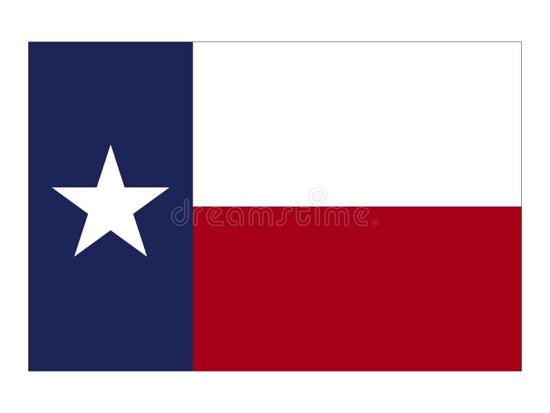 USA state flag of Texas vector illustration