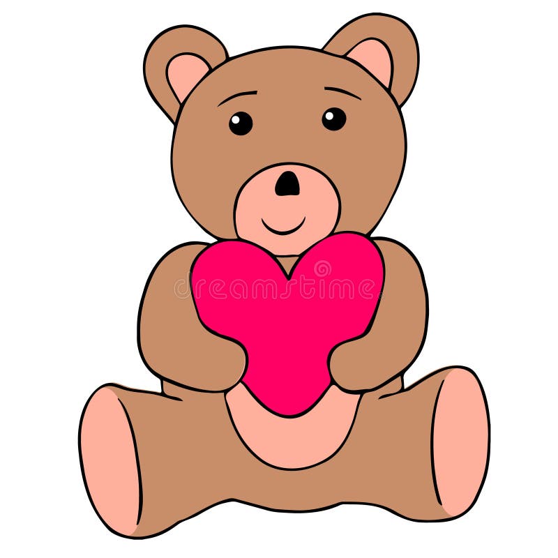 Vector Illustration of Valentine S Day. Cartoon Teddy Bear with Heart. Stock Vector - Illustration of cute, stuffed: 208489835 Vector Illustration of Valentine S Day. Cartoon Teddy Bear with Heart. Stock Vector - Illustration of cute, stuffed: 208489835