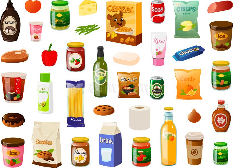 Grocery Items Stock Illustrations – 2,650 Grocery Items Stock  Illustrations, Vectors & Clipart - Dreamstime