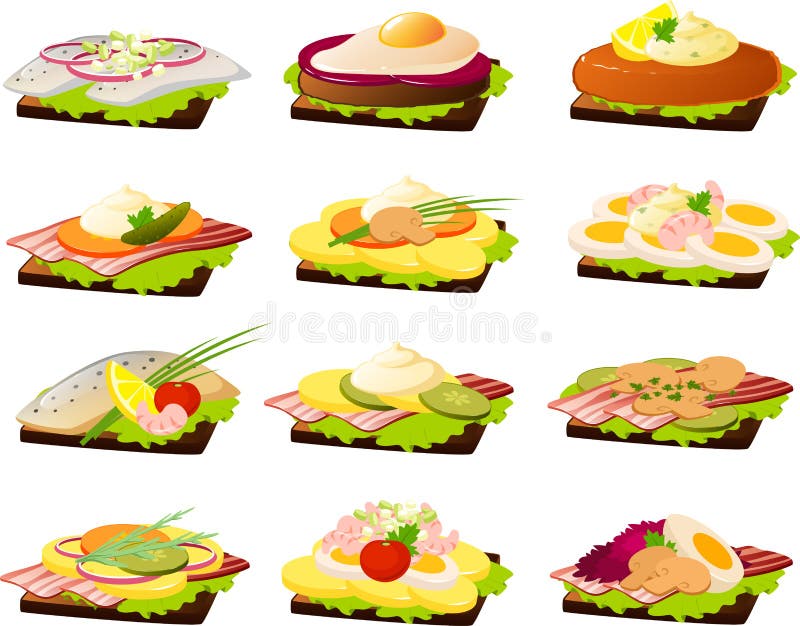 Open Faced Sandwiches Stock Illustrations 28 Open Faced Sandwiches Stock Illustrations