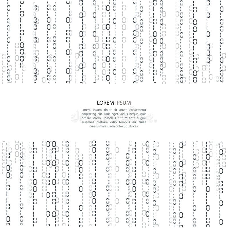 Vector illustration. Vector streaming binary code background. royalty free illustration
