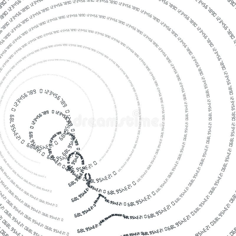 Vector illustration. Vector streaming binary code background. stock illustration
