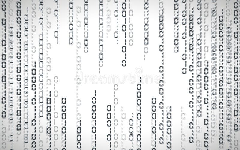 Vector illustration. Vector streaming binary code background. stock illustration