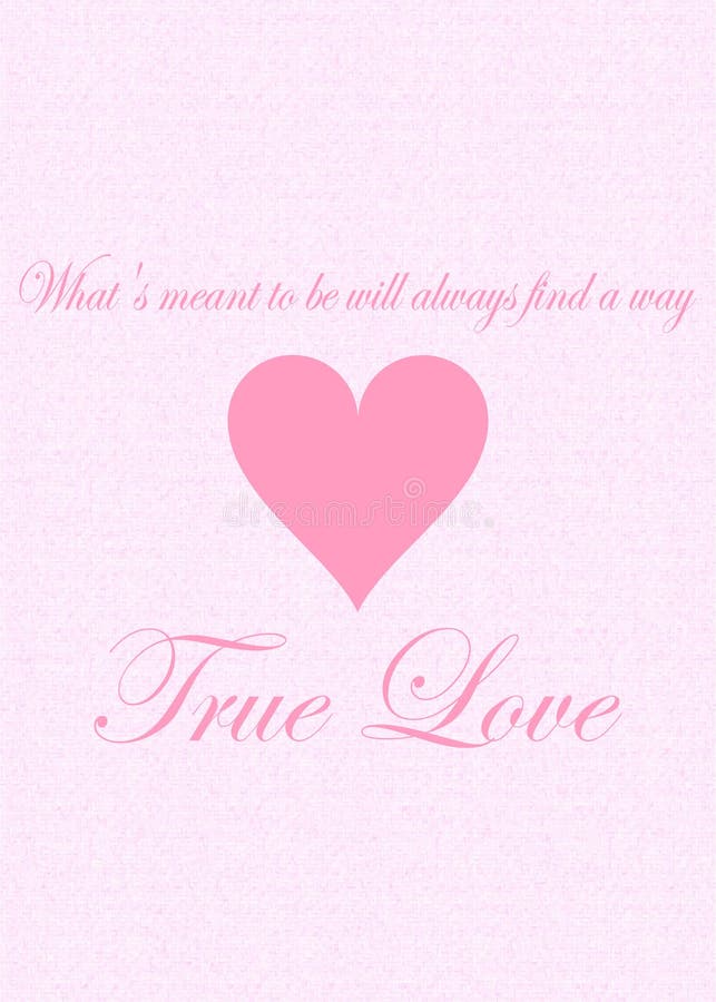 True Love on Pink Textured Background for Valentine&x27;s Day