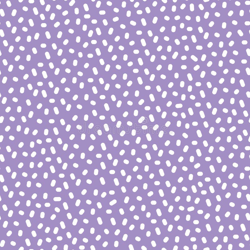 Vector Illustration. White Abstract Irregular Dots on Lilac Background